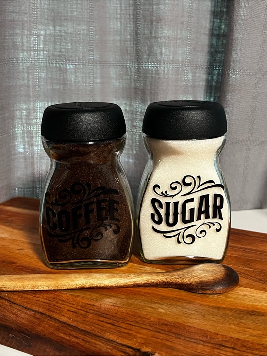 Hand Crafted Other - Upcycled Glass Pantry Jars – Recycled Nescafé Jars with Custom Labels”